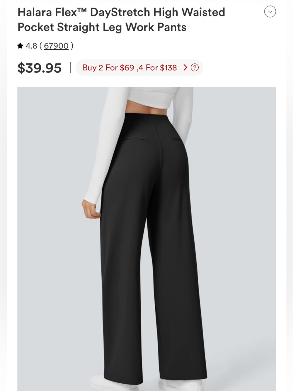 Halara Flex™ DayStretch High-Waisted Straight Leg Work Pants - Black